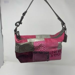 Pink Coach shoulder purse